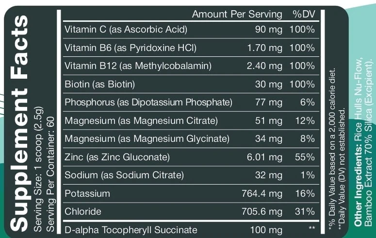 trubalance everyday unsweetned ingredients label