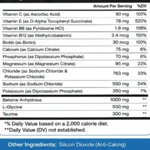 trubalance ingredient perform label